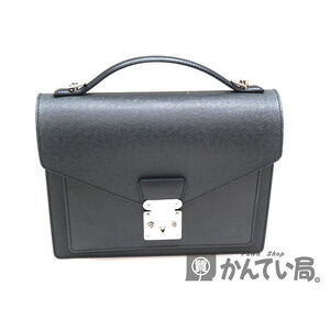 Louis Vuitton Montceau Taiga Leather Ardoise Black Handbag